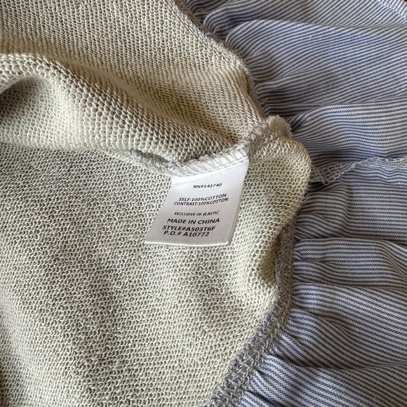 After Market Off Shoulder Sweatshirt with Peplum Trim - Picture 7 of 10